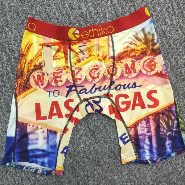 

dhl ethika boxers men shorts pour hommes underwear breathable briefs legging sports skate board basketball quick dry printed street, Black;white