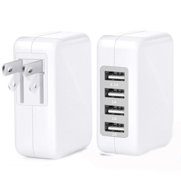 

3.1a 15w high speed 4 port usb wall charger portable travel charger power adapter with folding plug for all smart phone