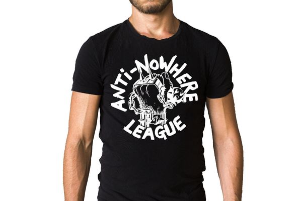 

anti nowhere league logo black t-shirt summer short sleeves new fashion t shirt fashion design slim