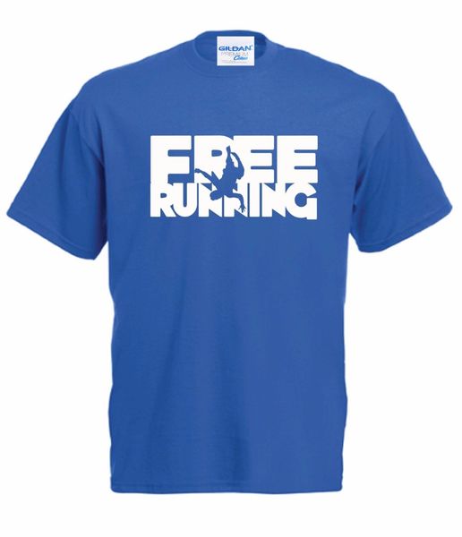 

new 2019 summer style t-shirt man print t-shirt hipster parkour gratuit de course urban sauteur escalade anniversaire t shirt