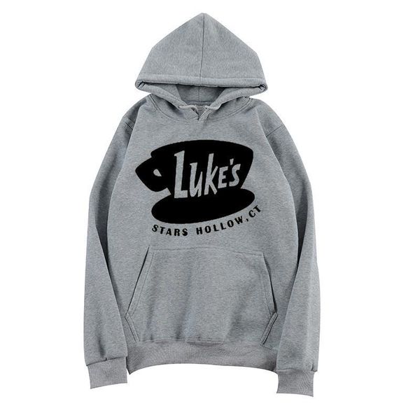 

luke's stars hollow women hoodies gilmore girls funny sweatshirt autumn winter long sleeve hooded graphic jumpers dropshipping, Black
