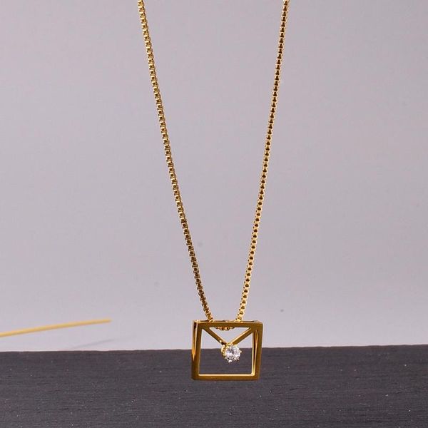 

pendant necklaces hongcheng jewellery women harajuku geometric hollow gold necklace anniversary gift hcl194, Silver