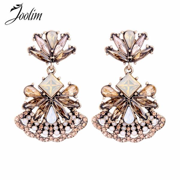 

joolim jewelry /fanshape earring chandelier earring piercing dangle party jewelry statement, Silver