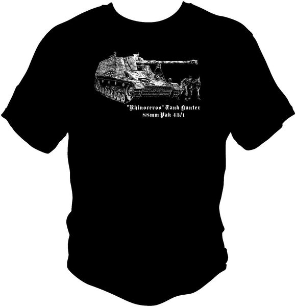

2019 summer men t-shirt german rhinoceros tank hunger wwii t shirt panther tiger pzriv tamiya fow asl