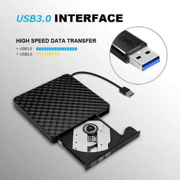 

usb3.0 high speed black external combo optical drive cd/dvd player cd/dvd rw rom