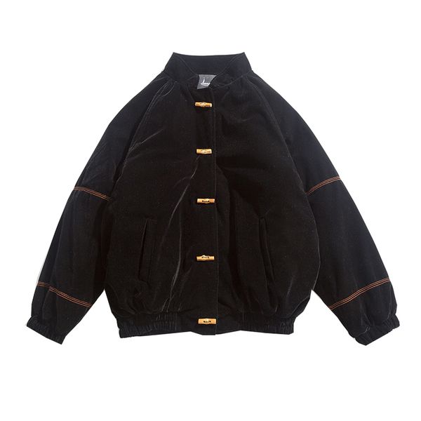 

men jacket brand clothing men casual warm slim cotton coats winter jackets, Black