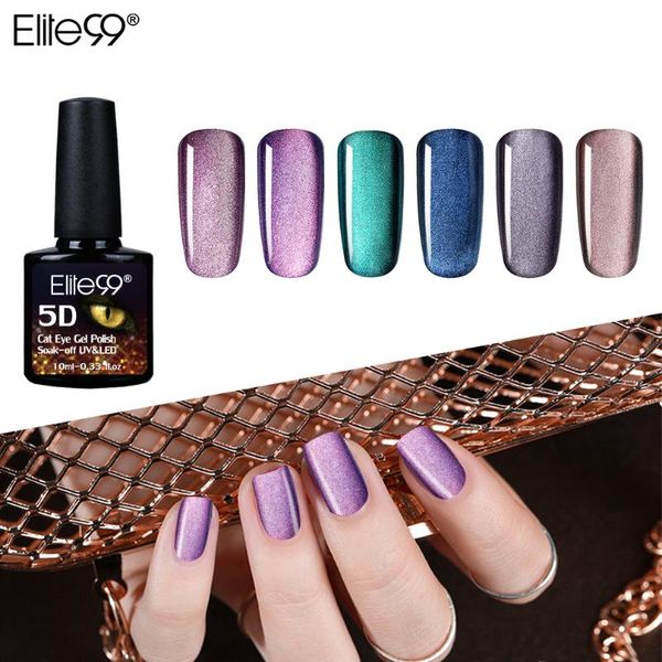 

elite99 5d cat eye 22 colors nail gel polish soak off uv led varnish primer long lasting nail gel polish art salon manicure 10ml, Red;pink
