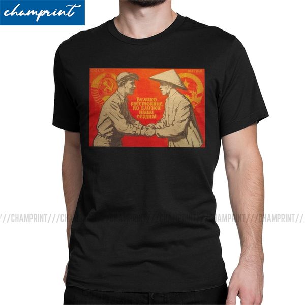 

men's ussr-vietnam together t shirts cccp ussr soviet union kgb lenin communism socialism humor original t-shirts