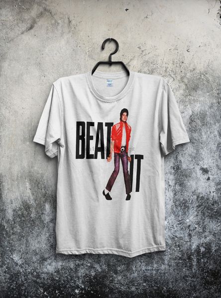 

michael jackson 5 shirt vintage tshirt 1984 beat it thriller king reprint all sz