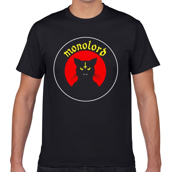 

t shirt men monolord evil cat funny white geek print male tshirt xxxl