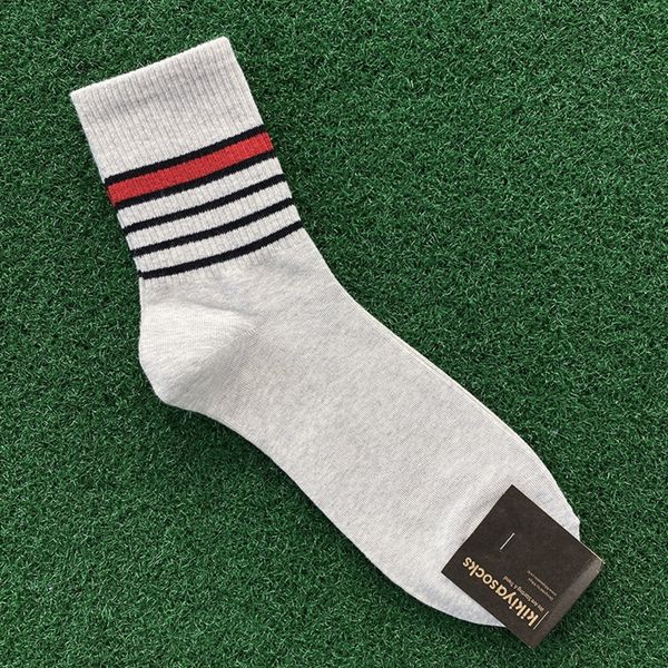 

корейский тондэмун осень хлопок и зима нового чистого цвета полосатого хлопок носков бизнес случайное все соответствует мужской середина тел, Black