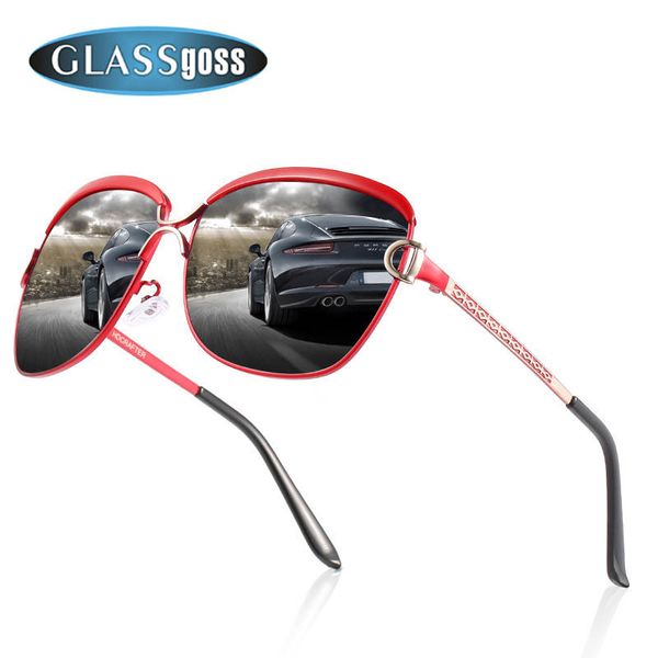 

ms. polarized sunglasses trend sunglasses classic oversize glasses driving mirror diao yu jing, White;black