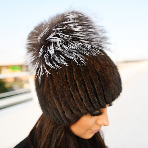 

cx-c-16b factory wholesale price fashion ladies big pom pom knitted hat, Blue;gray