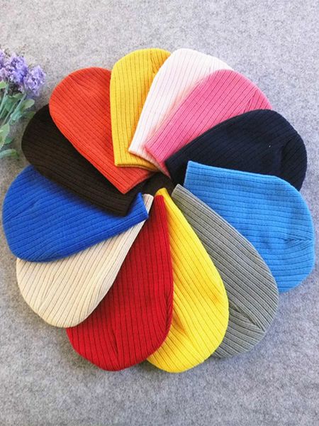 

осень и зима baby boy девушки wool knit hat candy solid color cap регулируемая повседневный открытый теплый детский hat, Blue;gray