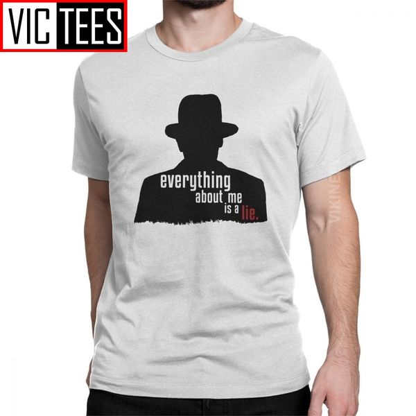 

everything about me is a lie the blacklist tshirt men reddington raymond tv red hat crime cotton tshirt