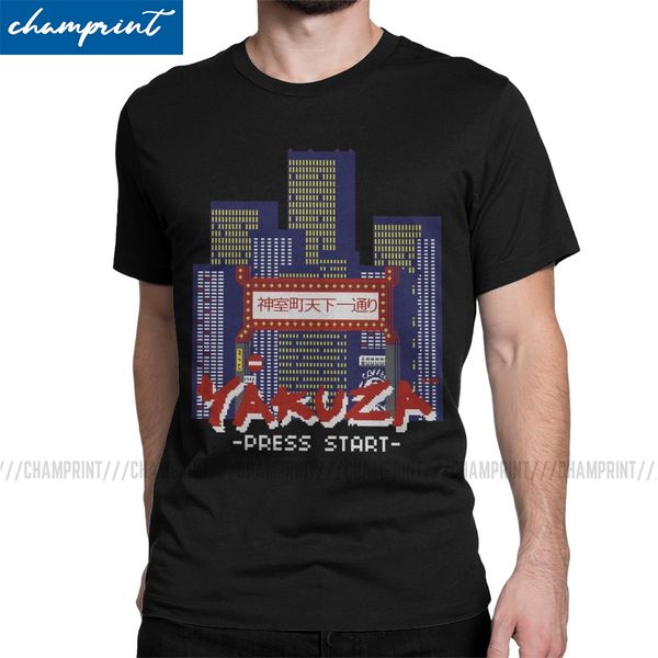 

yakuza 1988 t shirt мужчины 100% хлопок высокий t-shirt япония dragon gangster videogame майка с коротким рукавом одежда gift idea
