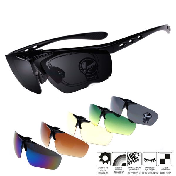 

sunglasses 5 lens sports fishing sun glasses goggles uv400 men women for eyewear de sol feminino, White;black
