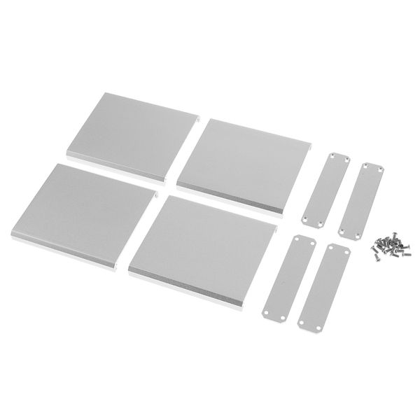 

2pcs aluminum project enclosure extruded electronic flat box case diy with screws-75x67x16mm white