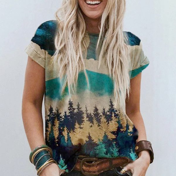 

women o neck vintage pattern print blouse shirt elegant summer short sleeve pullovers casual female loose streetwear blusas, White