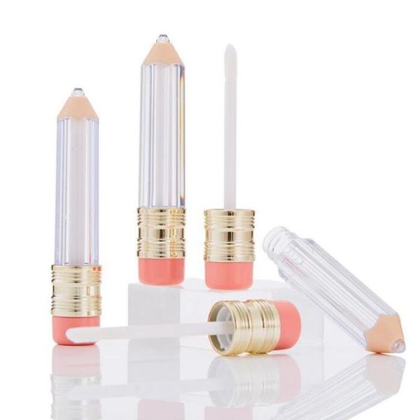 

wholesale pencil shaped clear lip gloss tubes plastic empty lip gloss tube lip balm tubes refillable lipgloss bottles
