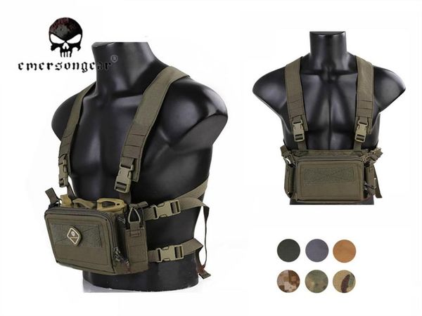 

emersongear d3cr micro combat chest rig tactical vest, Camo;black