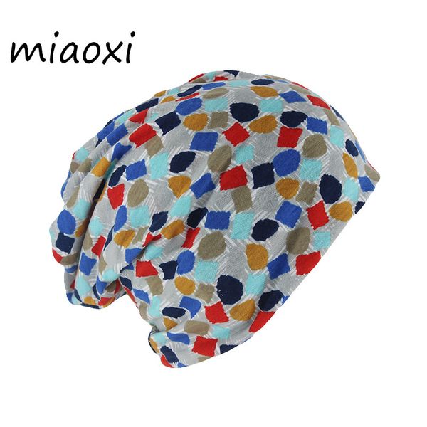 

miaoxi new fashion women beanies skullies dot cotton hat caps for female dual purpose girl bonnet comfortable scarf, Blue;gray