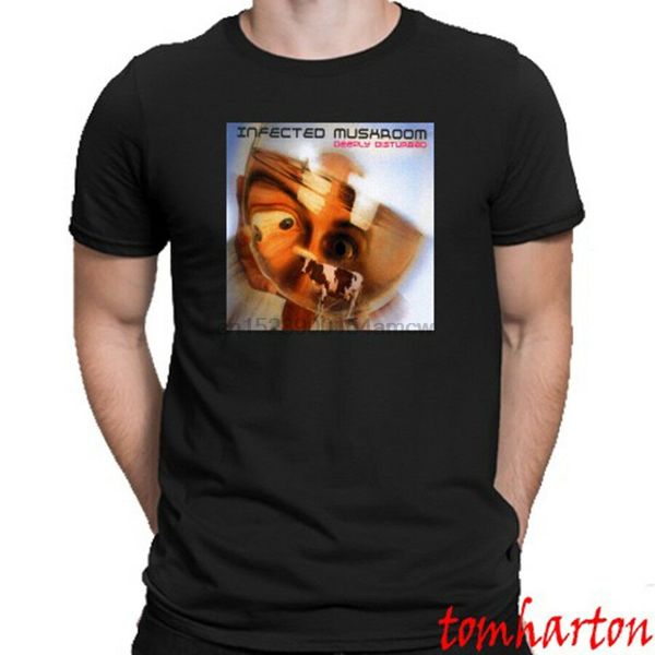 

infected mushroom deeply disturbed men black t-shirt size s m l xl 2xl 3xl