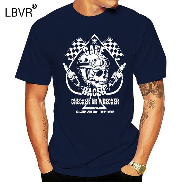 

plain clothing checker wrecker cafe racer greaser tattoo biker t`shirt