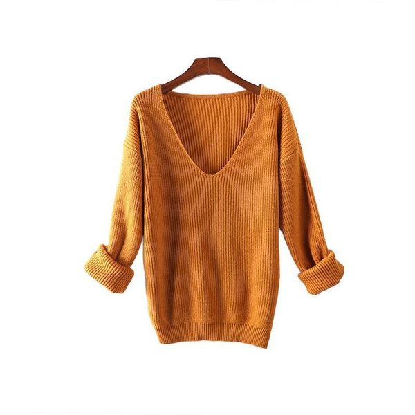 

oversize sweater women v-neck cashmere wool autumn winter long sweater loose soft knit jumper female pullover sweater dress, White;black