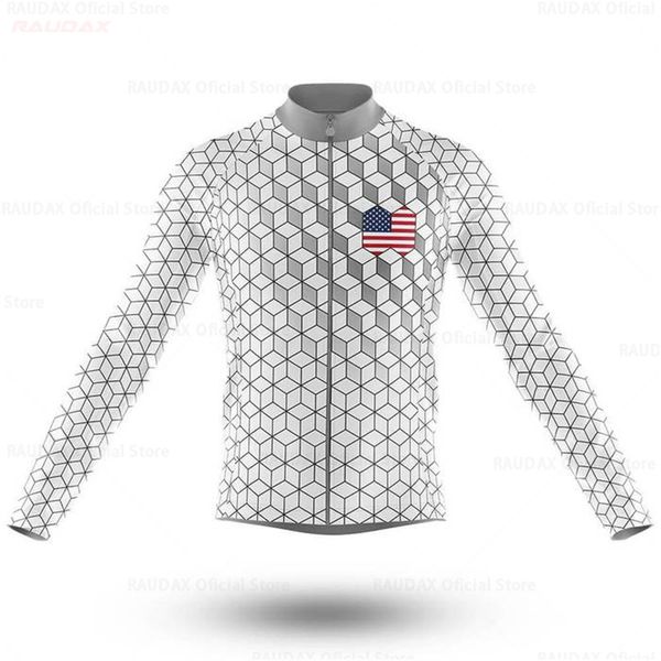 

2020 new arrival usa mens long sleeve cycling jersey ropa ciclismo bike clothing breathable bicycle shirt maillot mtb clothes, Black;red