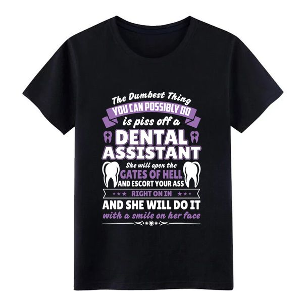 

men's dental assistant t shirt customize tee shirt round neck letters anti-wrinkle new style spring autumn outfit shirt