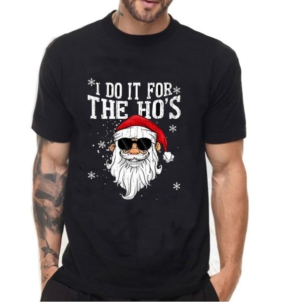 

christmas santa claus t shirt i do it for the ho's t shirt new fashion