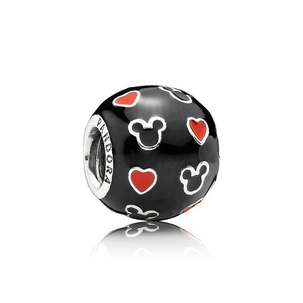

authentic ale 925 sterling silver cartoon mouse charms beads with black and red enamel fit pandora style bracelets for diy jewelry making