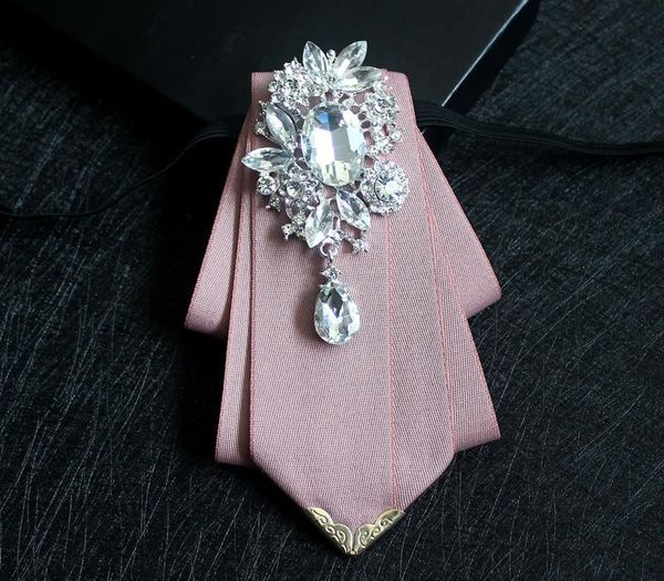 

pink high-end bow tie gentleman fashion clothing dress groom dress banquet wedding host korean version of the collar flower, Black;gray