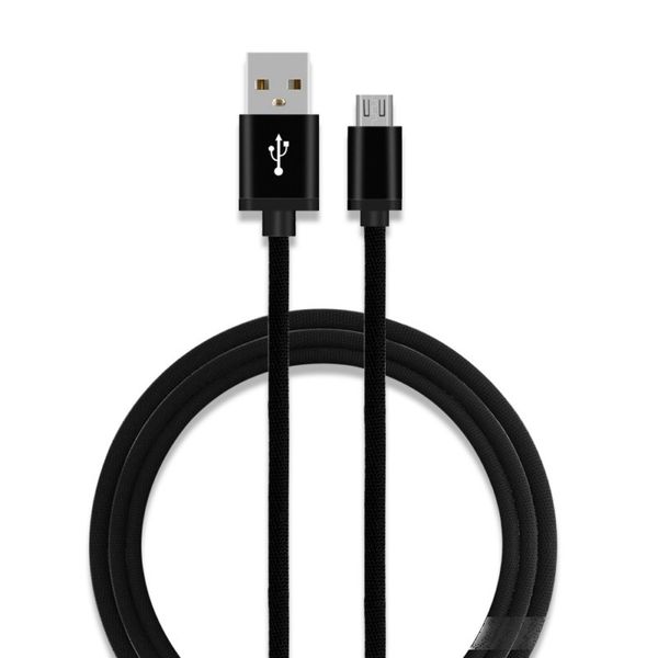 

micro usb cable 1.0m cloth braided fast charger cable data line metal plug speed charging line for samsung galaxy note10 smart phone