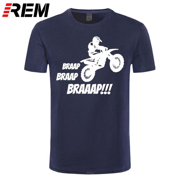 

rem summer mens t shirts braap motocross print t-shirt casual new arrival fashoin round neck tees