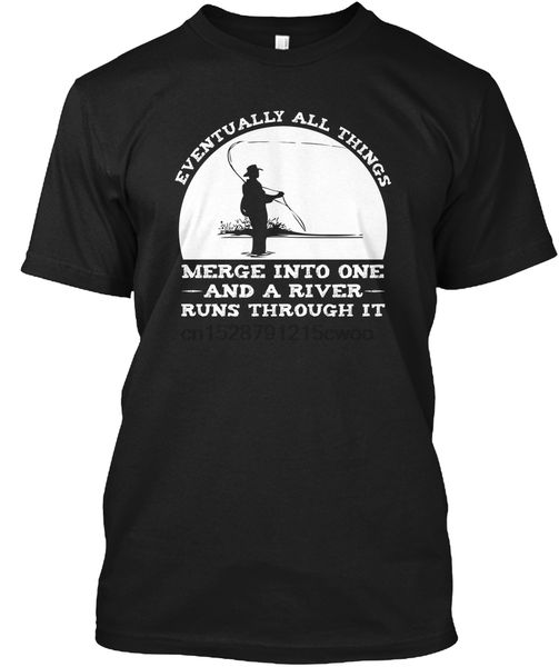 

мужчины футболка река проходит через него t-shirt женщины t-shirt