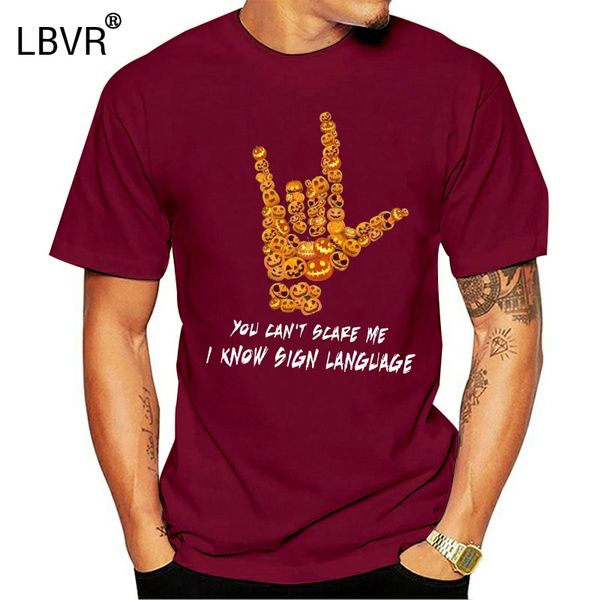 

you can scare me i know язык жестов любовь сигнал жест рукой хэллоуин t-shirt