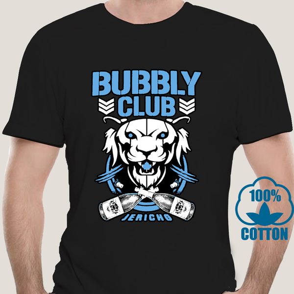 

0223d bubbly club chris aew njpw jericho bit of the bubbly parody black t-shirt s-3xl basic models tee shirt