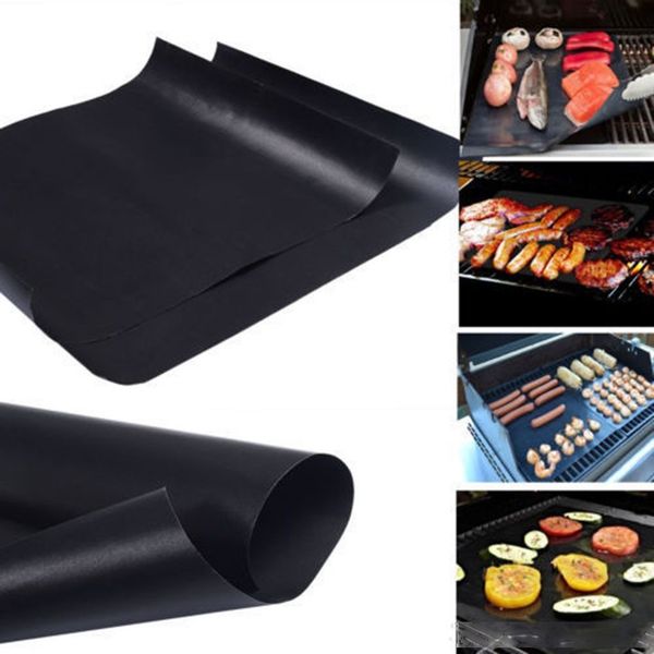 

2pcs large non stick oven liner reusable oil-proof ptfe pastry bbq baking mat heat resistance cooking pad sheet t200524