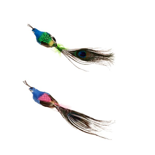 

2 x creative gifts foam peacock birds statue creative handcraft home garden ornaments
