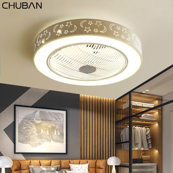 

electric fans modern ceiling with lights white painted iron acrylic led fan light dimmable bedroom living room lamp remote control