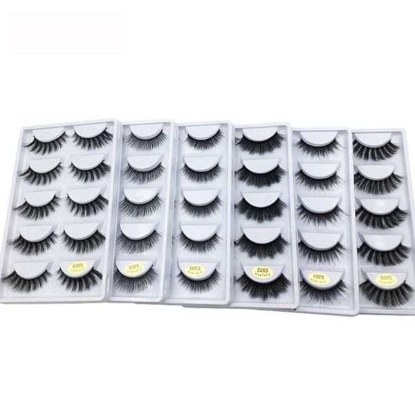 

5 pairs 3d 100% mink lashes thick real mink false eyelashes natural beauty makeup eyelash extension fake eyelashes false lashes