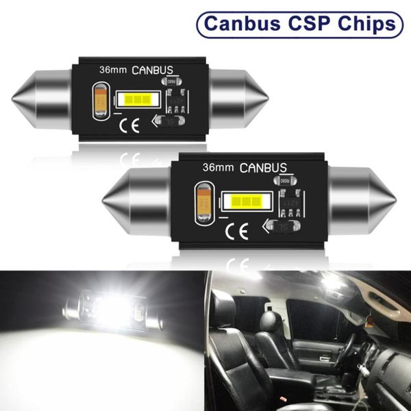 

600lm reading light 2pcs replacement license plate lamp csp chip 1860 6000k