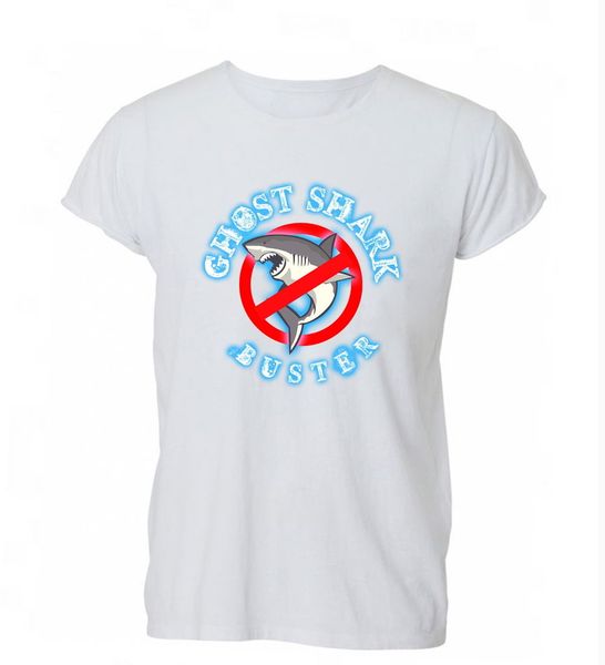 

2019 летняя мода hot sale men t shirt призрачный shark buster забавный герой geek nerd тенниска тенниска женщин людей подарков