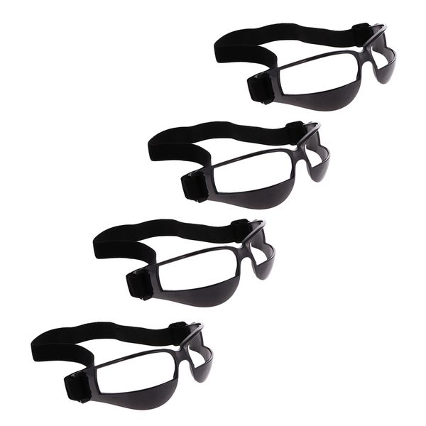 

bulk 4 sports dribbling glasses, dribble specs eyewear goggles with elastic strap, black