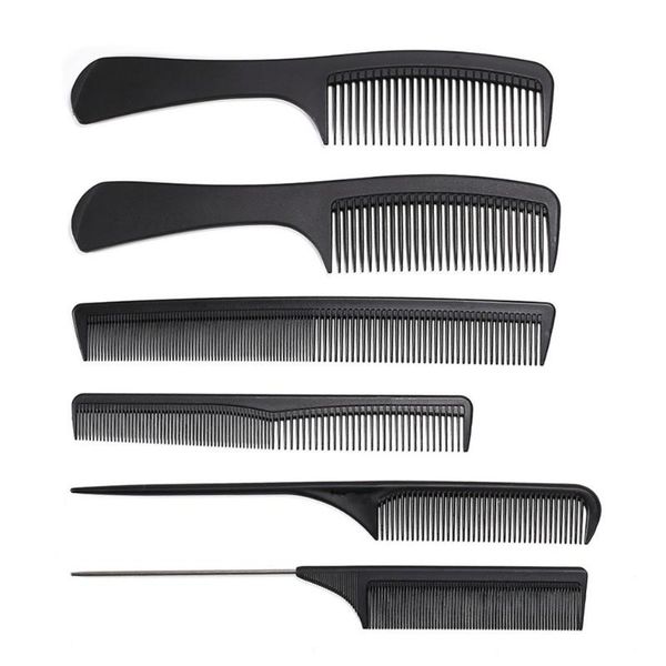 

1pcs black professional combs hairdressing carbon fiber anti static tail comb hair cutting comb salon hair care styling tools, Silver