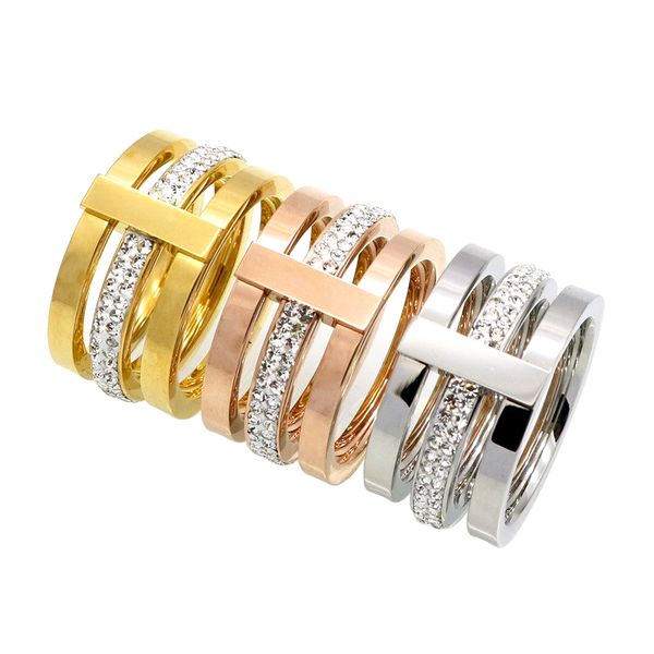 

bursts of three laps fashion princess temperament ring gold ring, Golden;silver