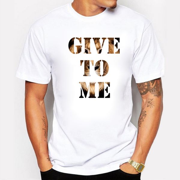 

new arrival men's give to me tiger background printed design t shirt cool short sleeve hipster novelty animal tees