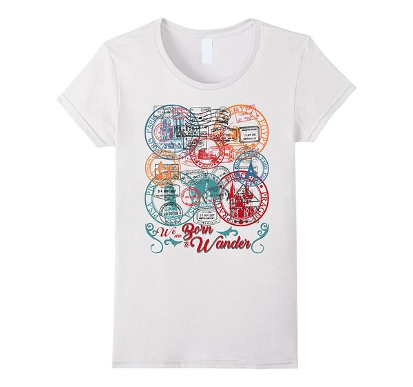 

2019 new summer casual tee shirt passport tags wanderlust traveler t-shirt